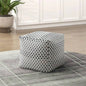 Square Pouf Plush Corduroy Fabric Upholstery Modern Ottoman, Footstool, Non - Slip Floor Pouf, Bean Bag Chair, 1pc Sitting Pouf