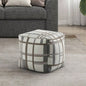 Square Pouf Plush Corduroy Fabric Upholstery Modern Ottoman, Footstool, Non - Slip Floor Pouf, Bean Bag Chair, 1pc Sitting Pouf