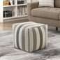 Square Pouf Plush Corduroy Fabric Upholstery Modern Ottoman, Footstool, Non - Slip Floor Pouf, Bean Bag Chair, 1pc Sitting Pouf
