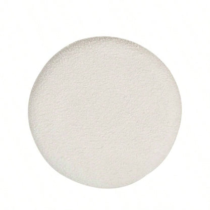 19 Oversized Round Storage Ottoman, Ivory White Boucle