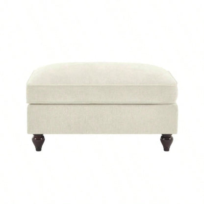 Ottoman Chenille - Beige+White