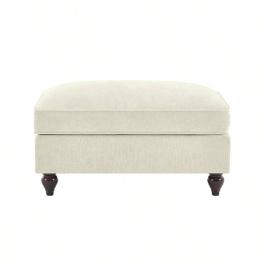 Ottoman Chenille - Beige+White