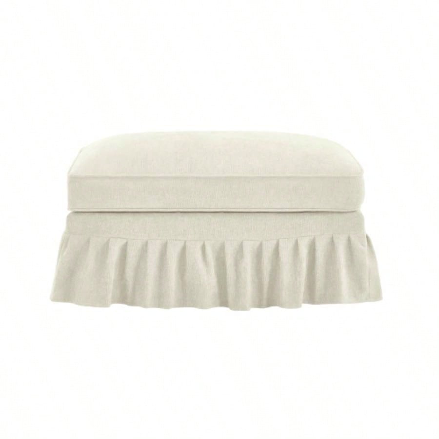Ottoman Chenille - Beige+White