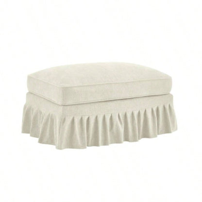 Ottoman Chenille - Beige+White