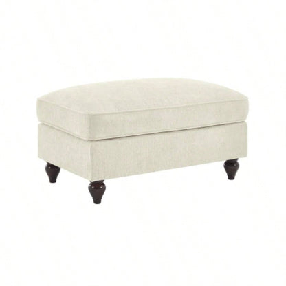Ottoman Chenille - Beige+White