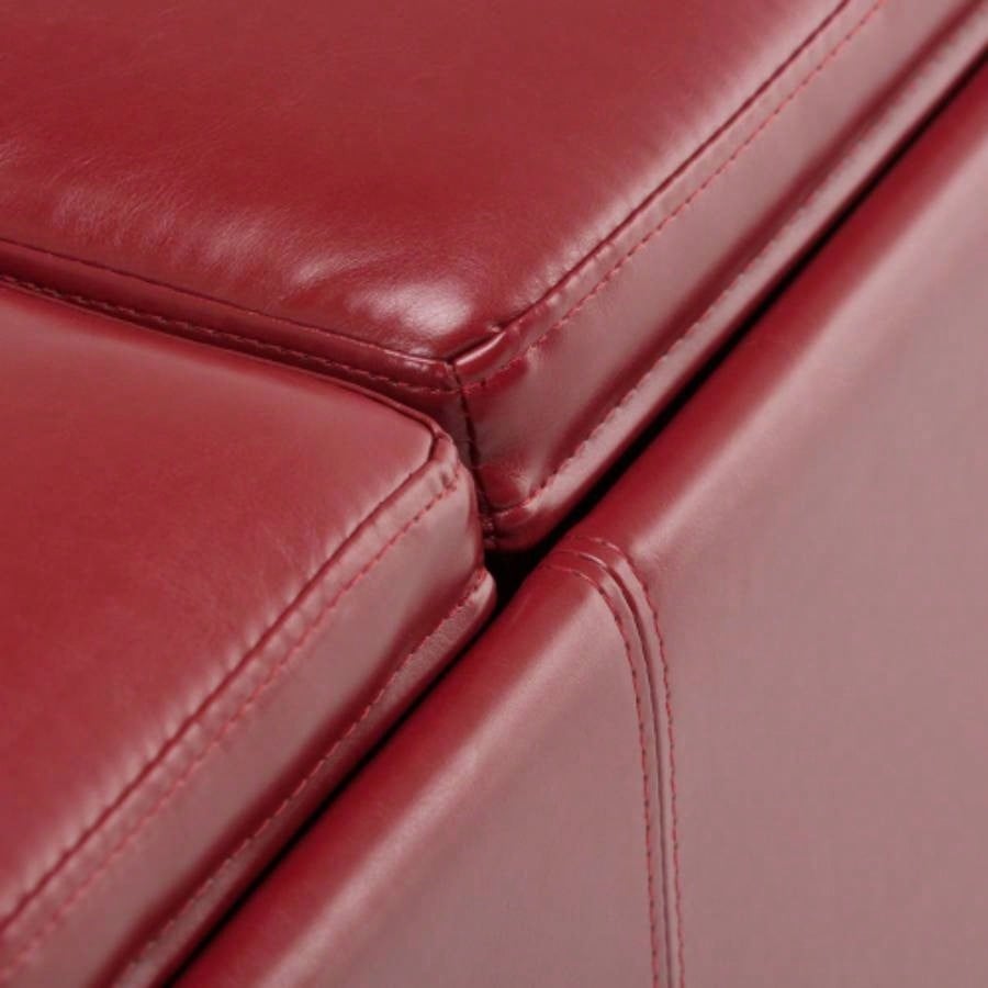 Avalon - Storage Ottoman - Red