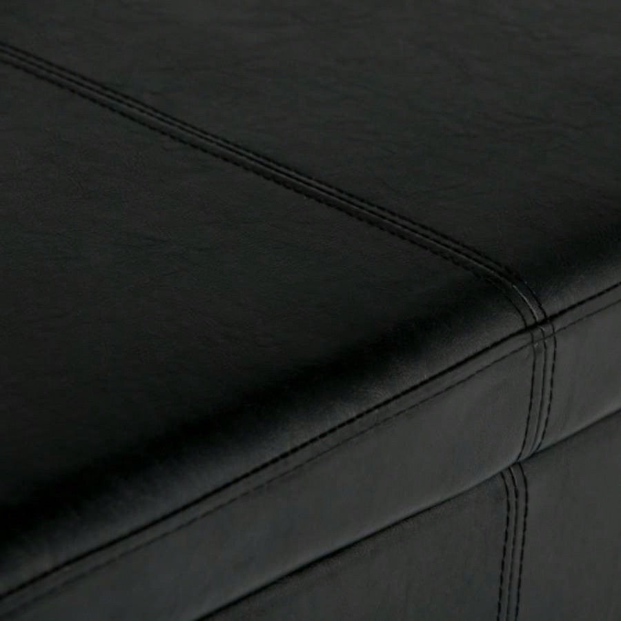 Avalon - Storage Ottoman - Midnight Black