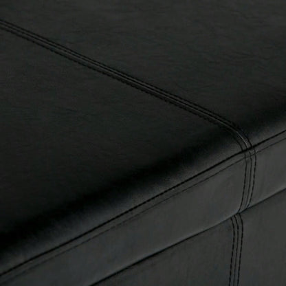 Avalon - Storage Ottoman - Midnight Black