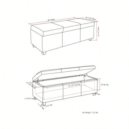 Avalon - Storage Ottoman - Tanners Brown