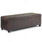Avalon - Storage Ottoman - Distressed Brown