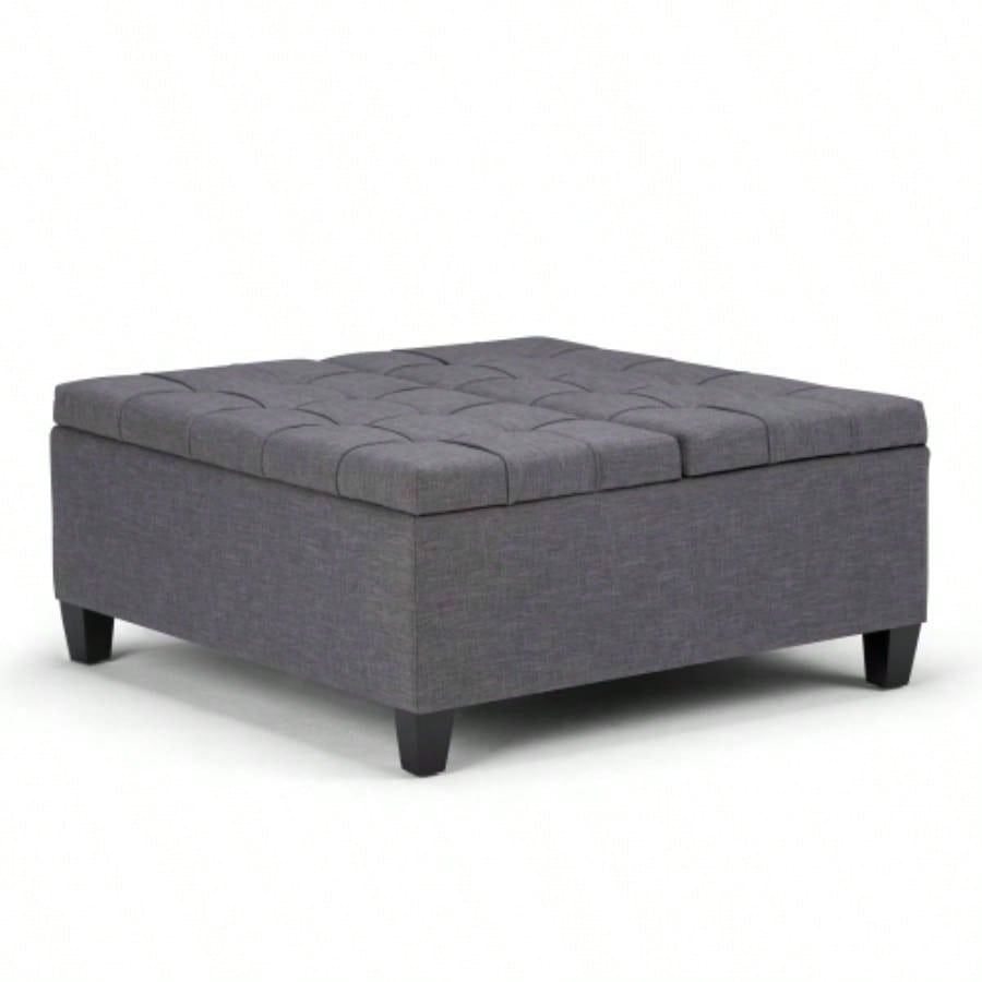 Harrison - Coffee Table Storage Ottoman - Slate