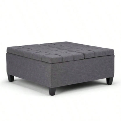Harrison - Coffee Table Storage Ottoman - Slate