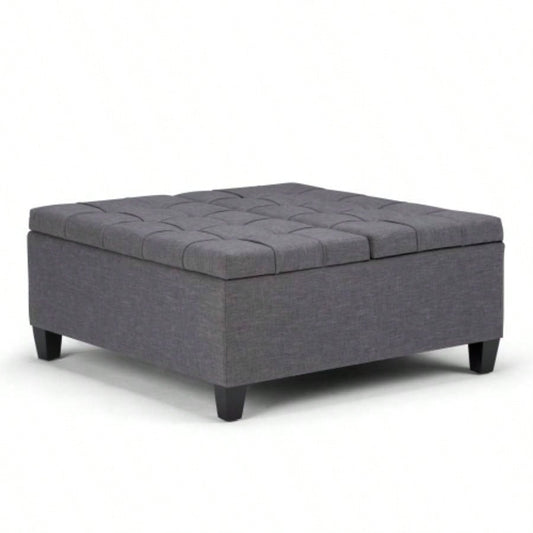Harrison - Coffee Table Storage Ottoman - Slate