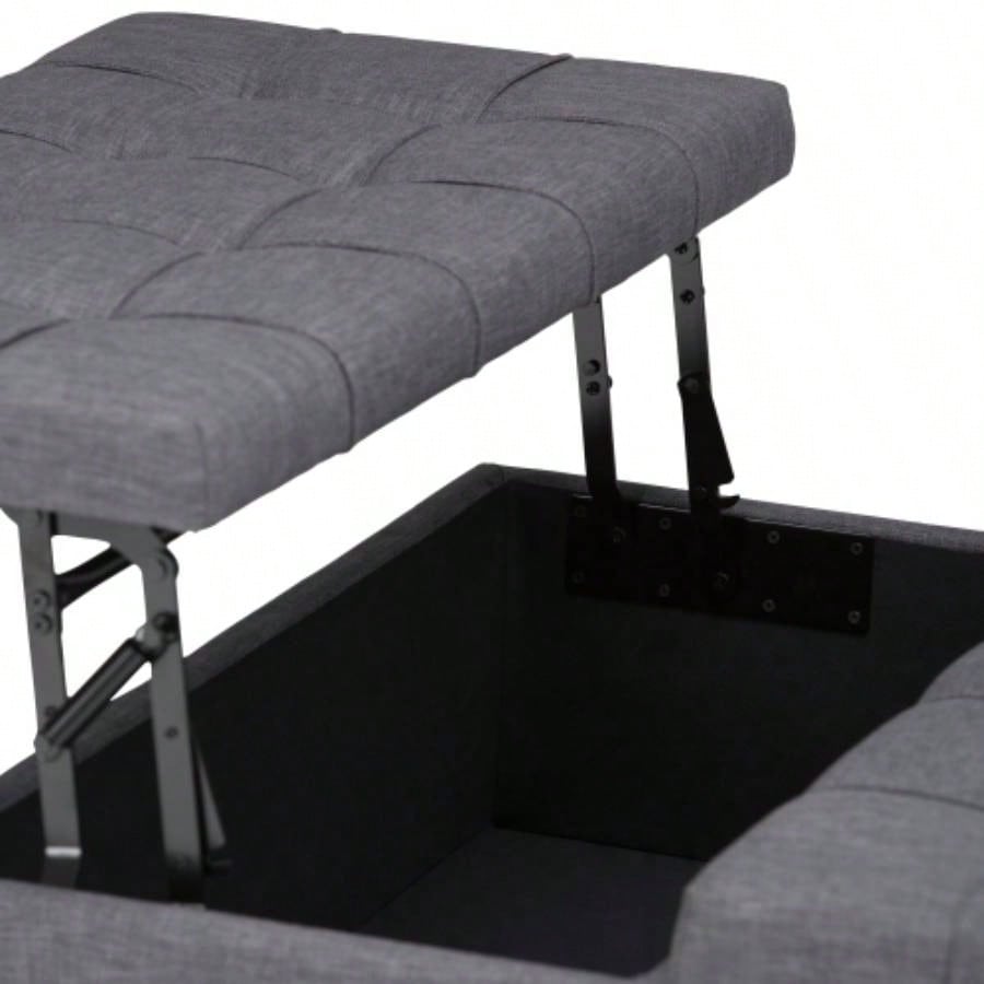 Harrison - Coffee Table Storage Ottoman - Slate