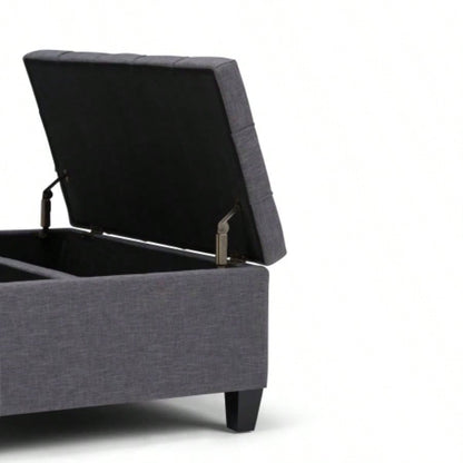 Harrison - Coffee Table Storage Ottoman - Slate