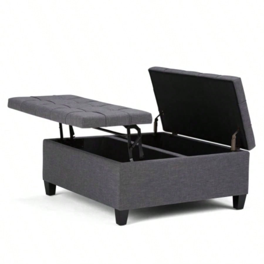 Harrison - Coffee Table Storage Ottoman - Slate