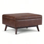 Owen - Coffee Table Storage Ottoman - Distressed Brown