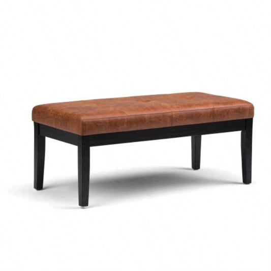 Lacey - Tufted Ottoman - Distressed Brown