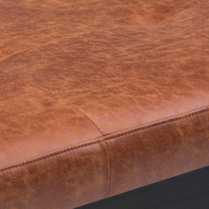 Lacey - Tufted Ottoman - Distressed Brown