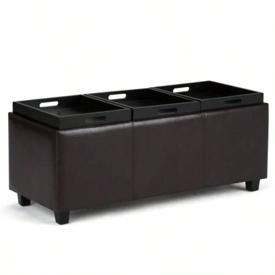 Avalon - Storage Ottoman - Tanners Brown