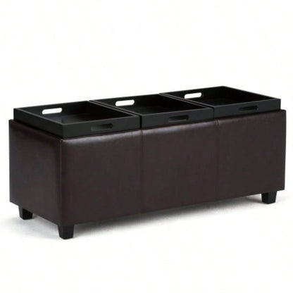 Avalon - Storage Ottoman - Tanners Brown