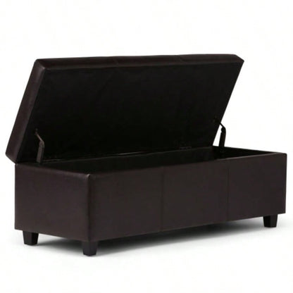 Avalon - Storage Ottoman - Tanners Brown