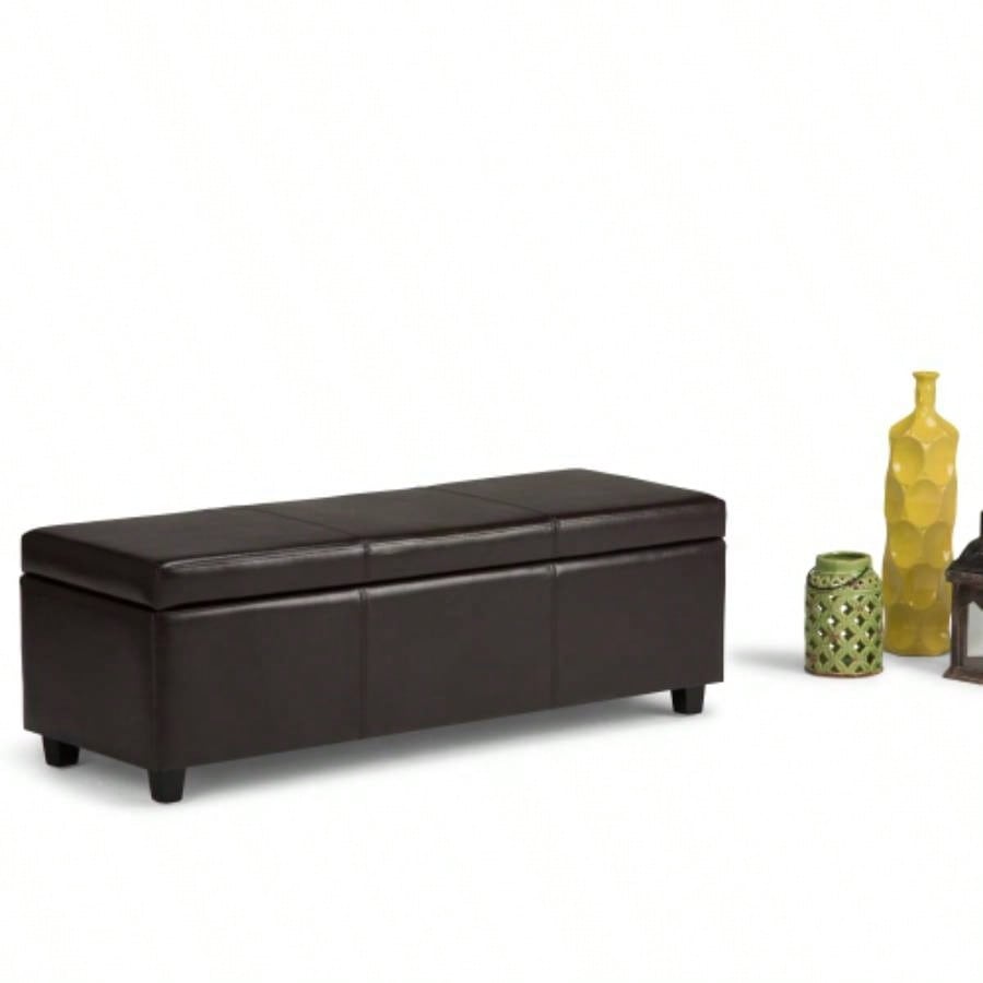 Avalon - Storage Ottoman - Tanners Brown