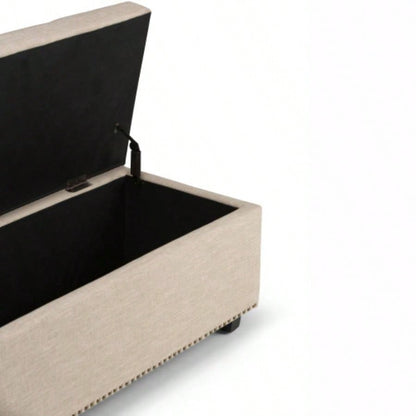 - Storage Ottoman - Natural