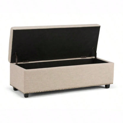 - Storage Ottoman - Natural