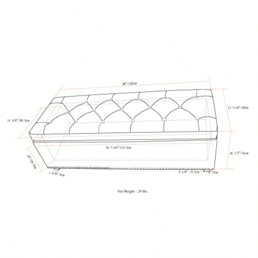 - Storage Ottoman - Slate