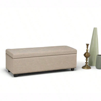 - Storage Ottoman - Natural