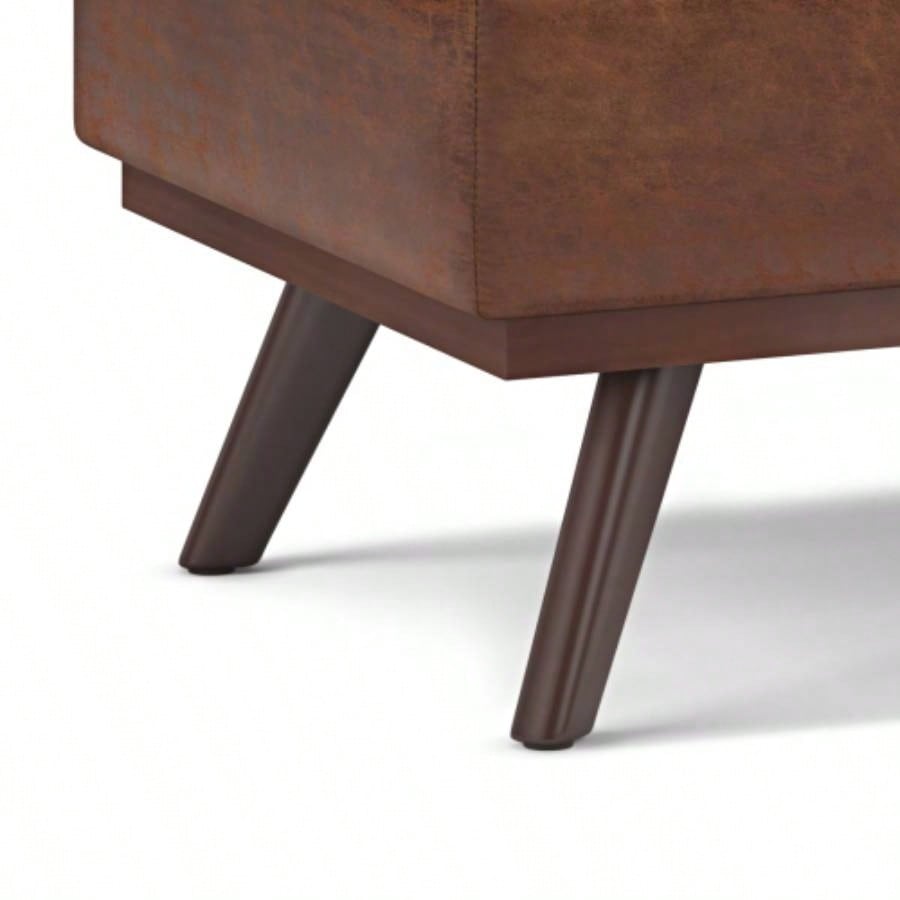 Owen - Lift Top Large Coffee Table Storage Ottoman - Distressed Brown