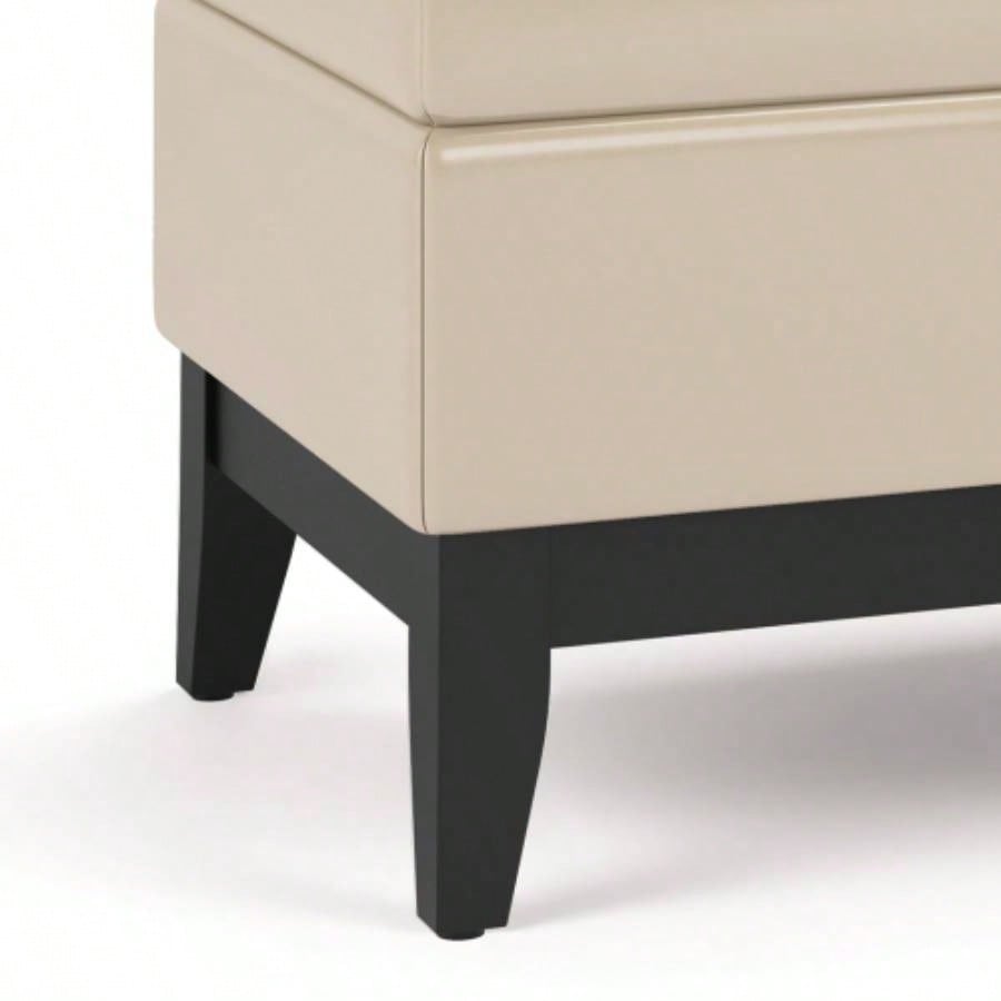 - Storage Ottoman with Tray - Satin