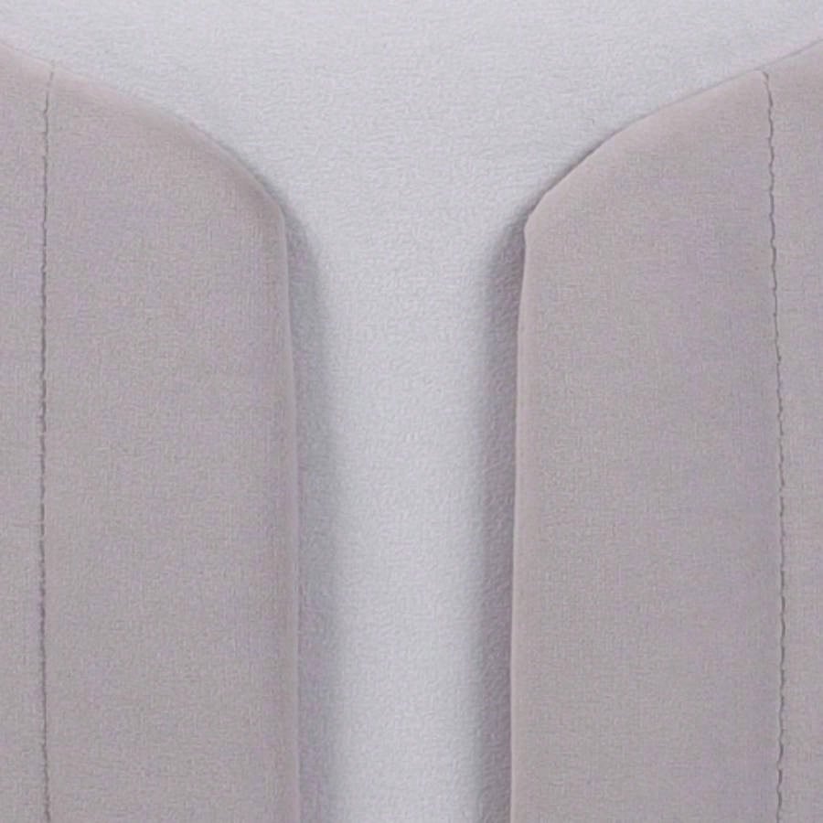 Two - Toned Ottoman with Storage or Vanity Stool, Taupe