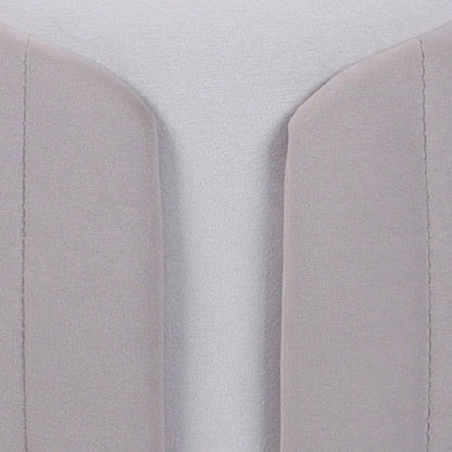 Two - Toned Ottoman with Storage or Vanity Stool, Taupe