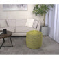 River Resistant Handcrafted Cylindrical Pouf, White