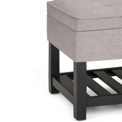 Cosmopolitan - Storage Ottoman with Open Bottom - Cloud