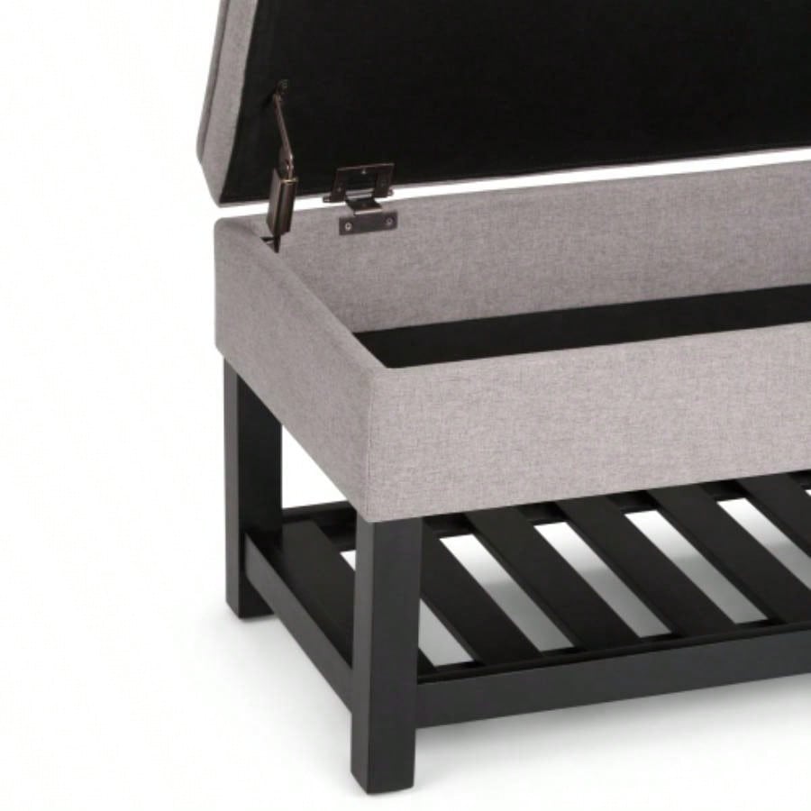 Cosmopolitan - Storage Ottoman with Open Bottom - Cloud