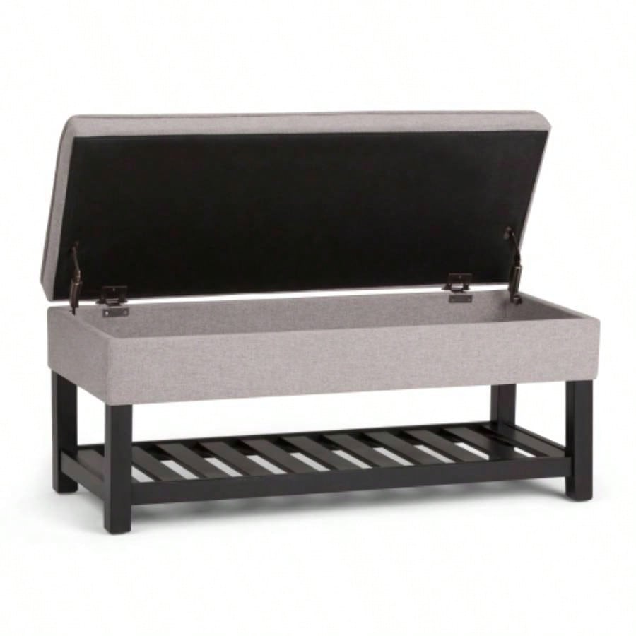 Cosmopolitan - Storage Ottoman with Open Bottom - Cloud
