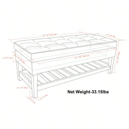 Cosmopolitan - Storage Ottoman with Open Bottom - Cloud