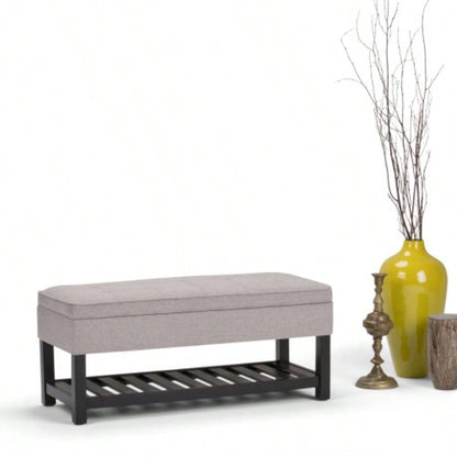 Cosmopolitan - Storage Ottoman with Open Bottom - Cloud