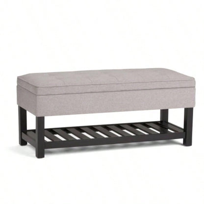 Cosmopolitan - Storage Ottoman with Open Bottom - Cloud