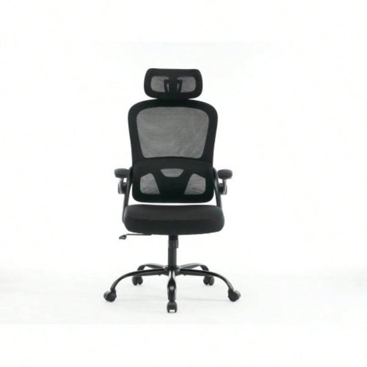 Ergonomic Mesh Office Chair, High Back Desk Chair with 3D Armrests, UpDown Lumbar Support, Swivel Computer Task Chair with Adjustable 2D Headrest, Tilt Function Black