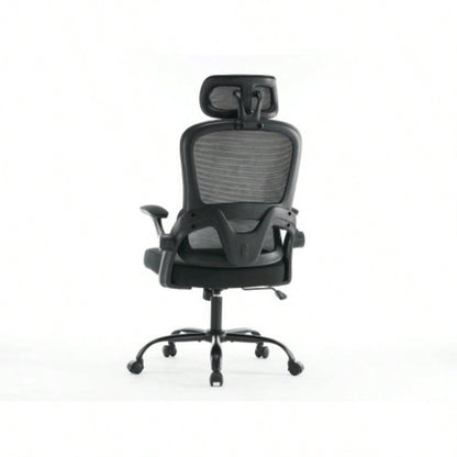 Ergonomic Mesh Office Chair, High Back Desk Chair with 3D Armrests, UpDown Lumbar Support, Swivel Computer Task Chair with Adjustable 2D Headrest, Tilt Function Black