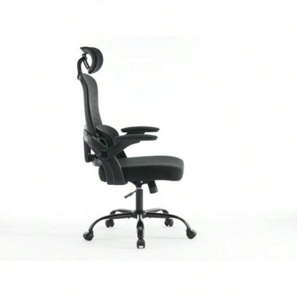 Ergonomic Mesh Office Chair, High Back Desk Chair with 3D Armrests, UpDown Lumbar Support, Swivel Computer Task Chair with Adjustable 2D Headrest, Tilt Function Black