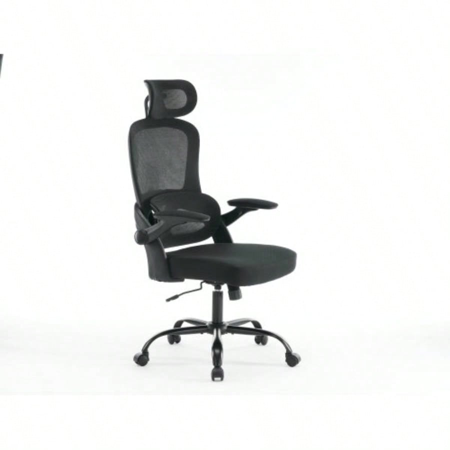 Ergonomic Mesh Office Chair, High Back Desk Chair with 3D Armrests, UpDown Lumbar Support, Swivel Computer Task Chair with Adjustable 2D Headrest, Tilt Function Black