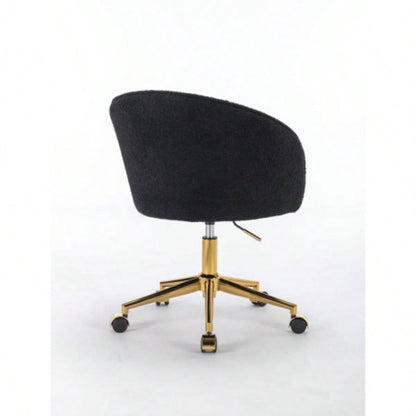 Hengming Golden foot office chair, modern armchair, height adjustable, rotary cosmetic chair, bedroom, set of 1