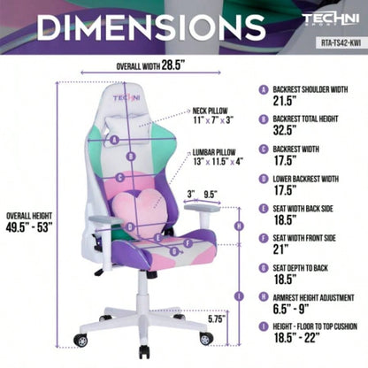 Techni Sport TS - 42 Office - PC Gaming Chair, Kawaii