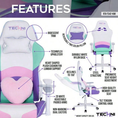 Techni Sport TS - 42 Office - PC Gaming Chair, Kawaii