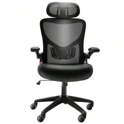Office Chair with Adjustable Lumbar Support, High Back Ergonomic Desk Chair with Adjustable Headrest, Ergonomic Office Chair Backrest with 2D Armrest, Computer Chair Home, Office